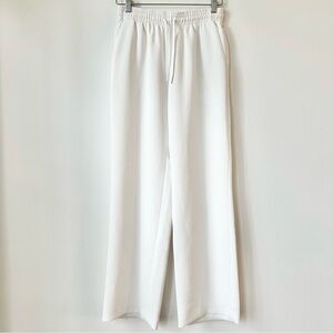 ARITZIA | WILFRED THESIS PANT MID RISE WIDE LEG DRAWCORD WAISTBAND CREPETTE XS